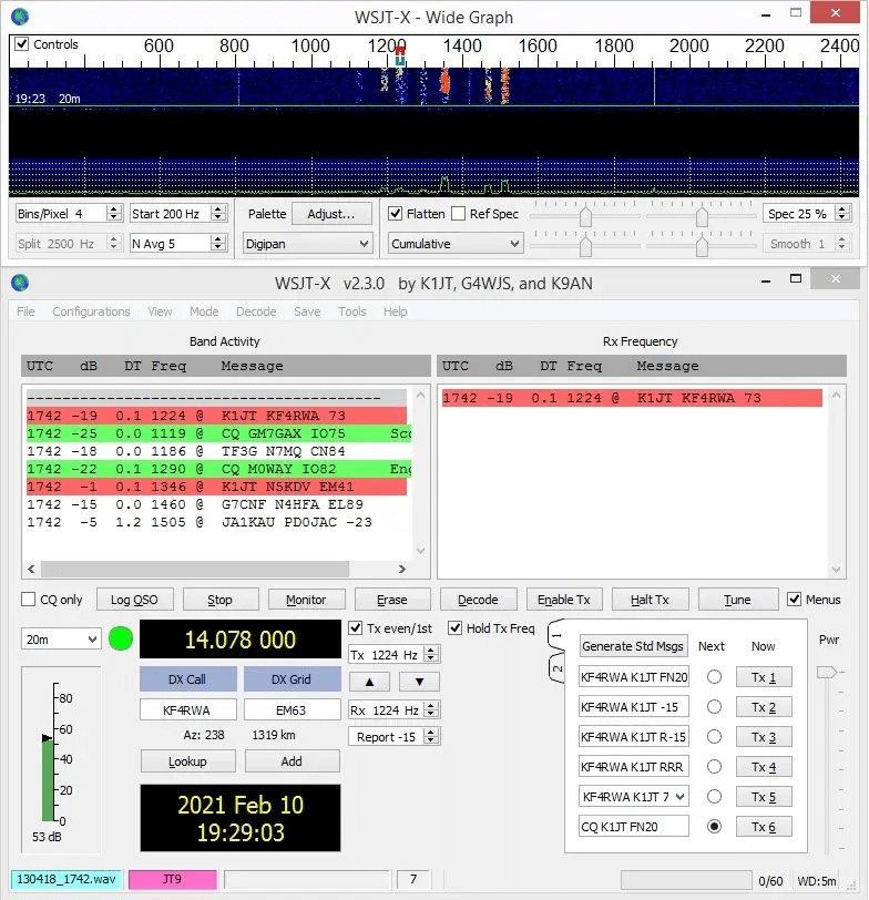 WSJT-X in action