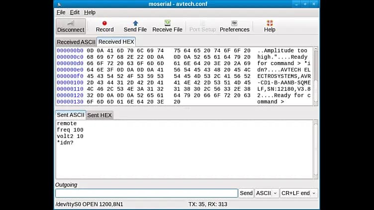 moserial in action