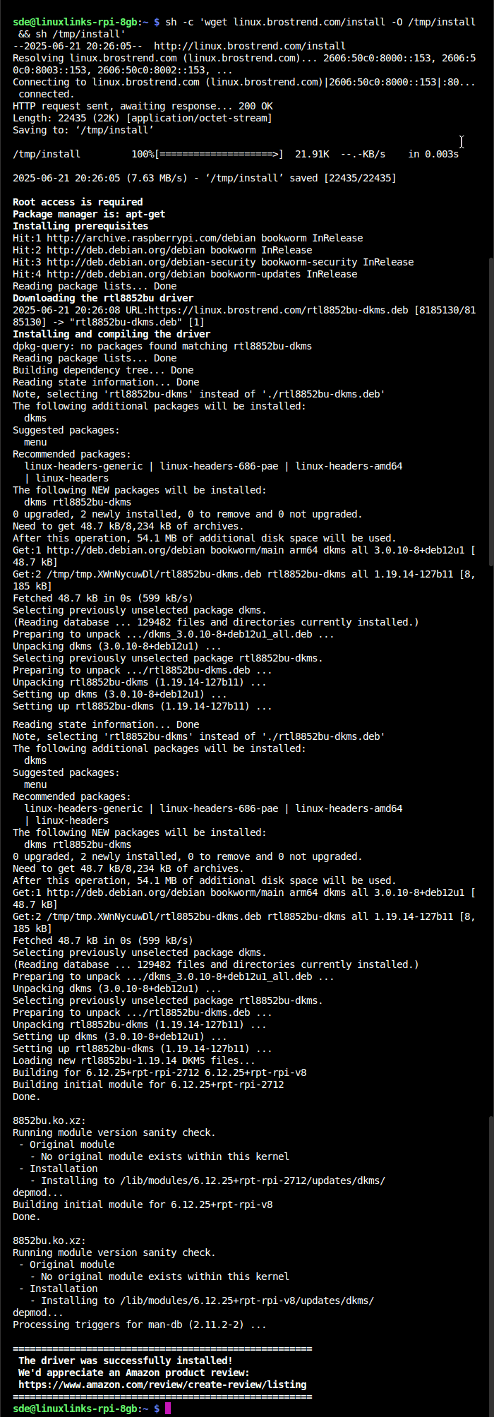 Installing the Driver