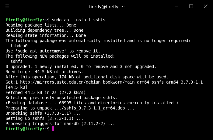 Install sshfs