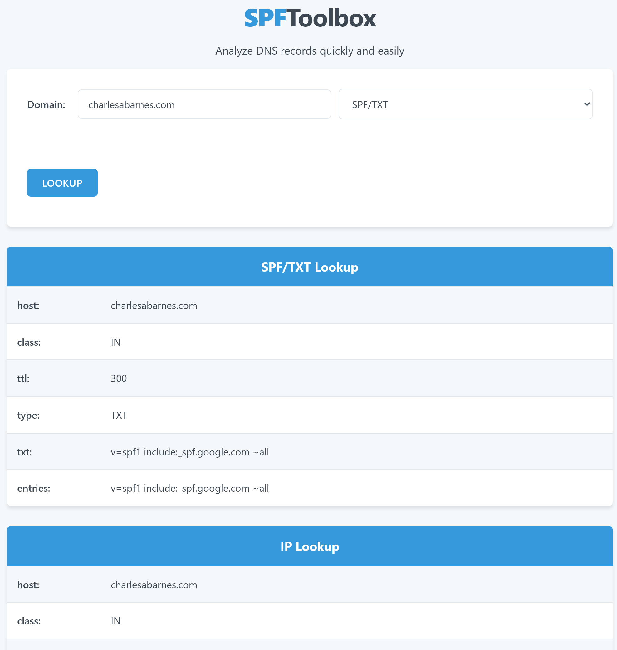 SPFtoolbox example