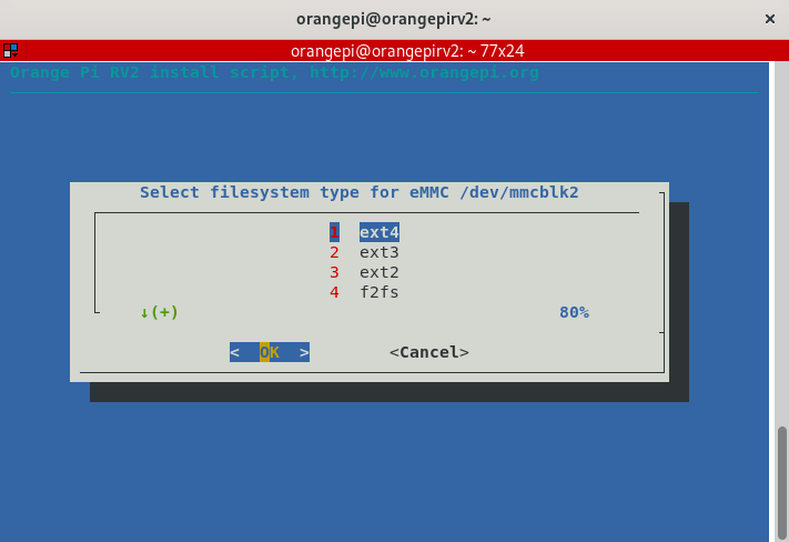 Orange Pi RV2: Installing operating system to the eMMC