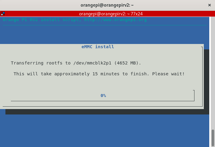 Orange Pi RV2: Installing operating system to the eMMC