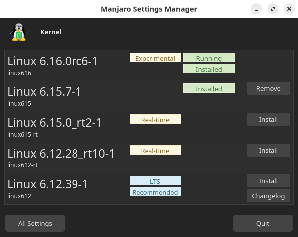 Manjaro Settings Manager