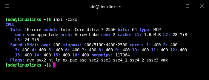 inxi -C