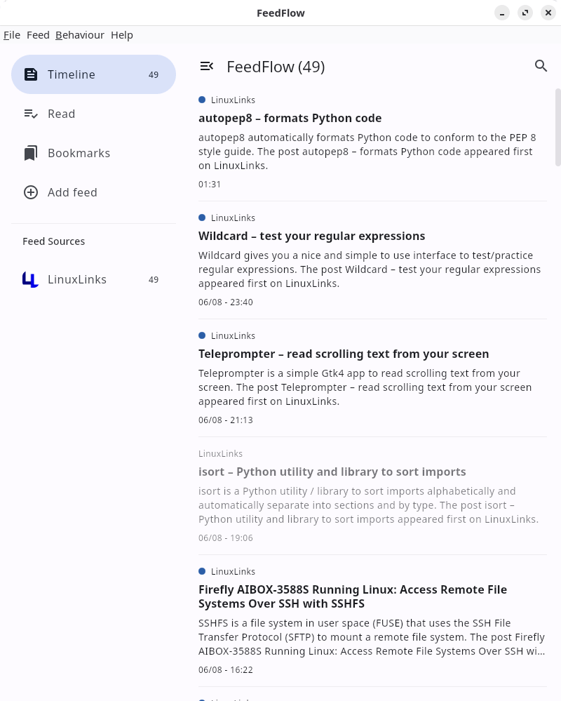 FeedFlow in action