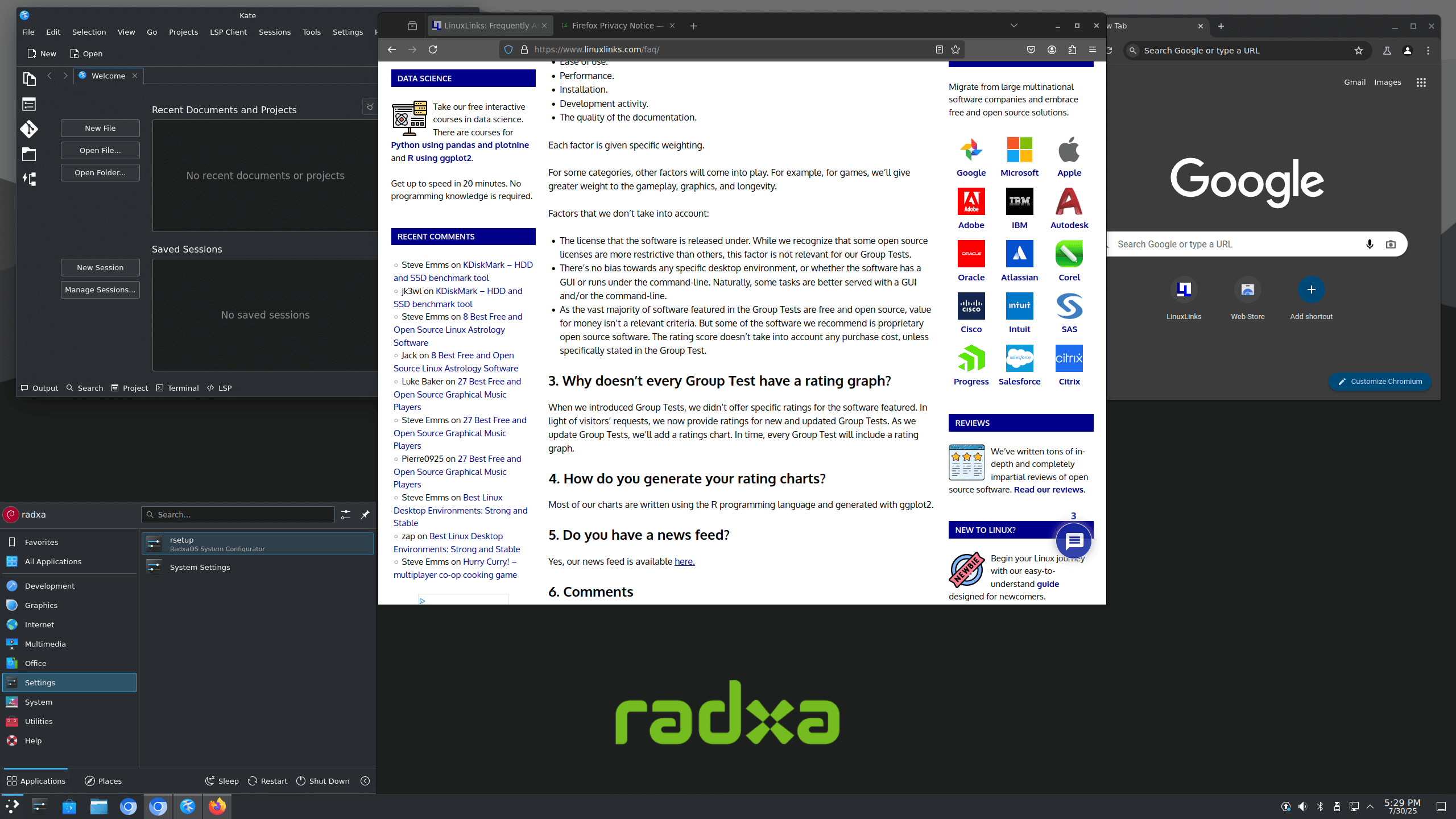 Running KDE Plasma desktop
