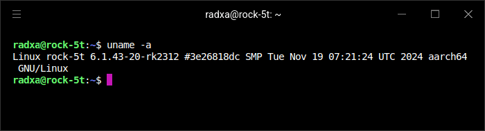 Kernel version before update