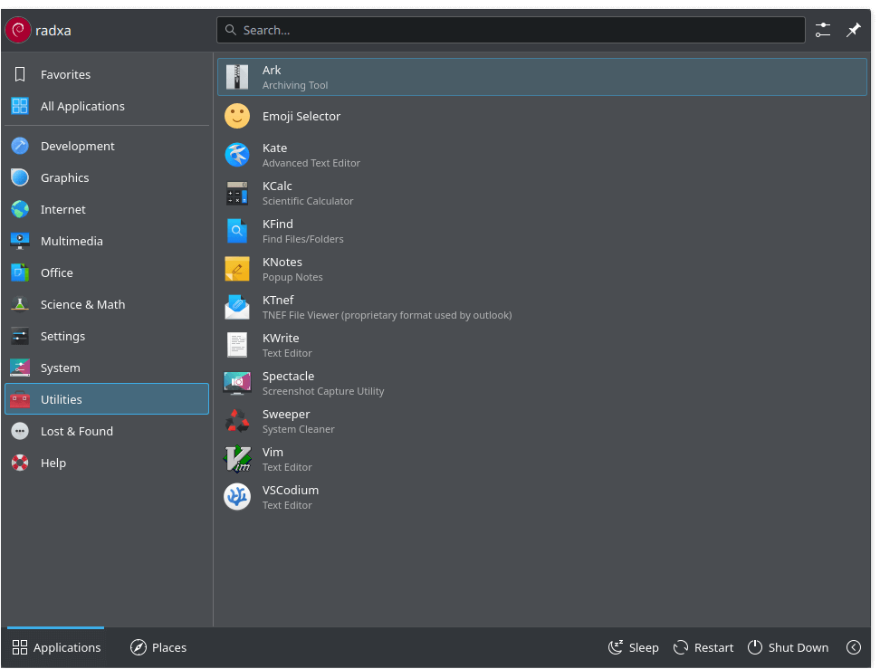 Radxa OS desktop
