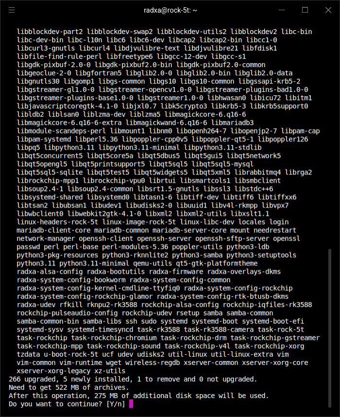 Update system with rsetup
