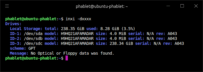 inxi -d