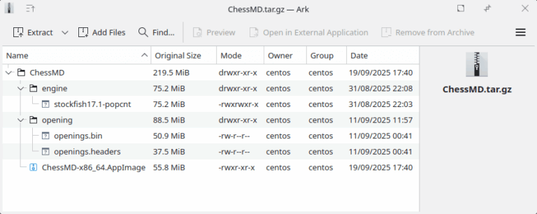 ChessMD - lightweight PGN database viewer and analysis tool - LinuxLinks