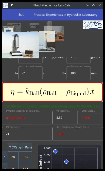 Fluid Mechanics Lab Calc