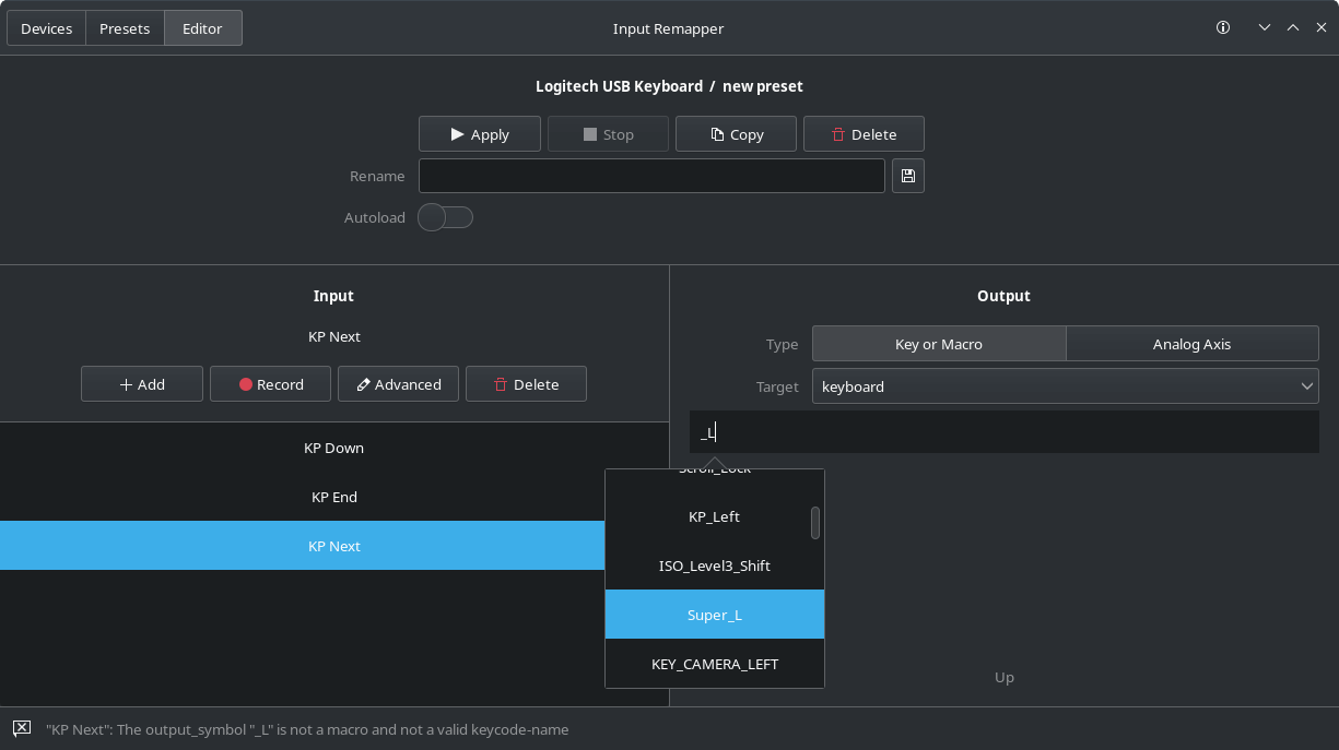 Input Remapper in action
