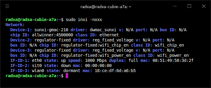 inxi -n