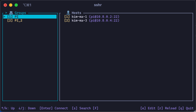 SSHR - TUI SSH manager - LinuxLinks