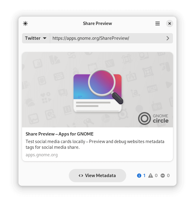 Share Preview in action