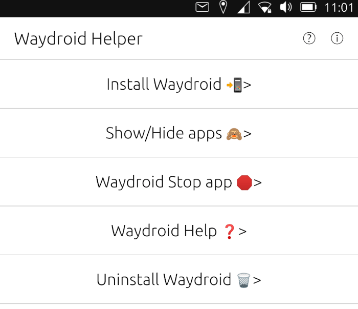 Waydroid Helper app