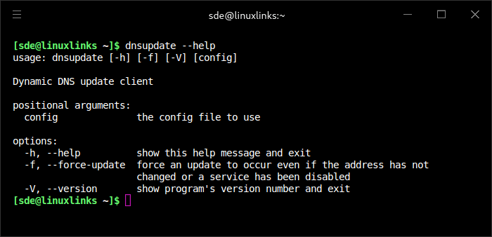 dnsupdate options