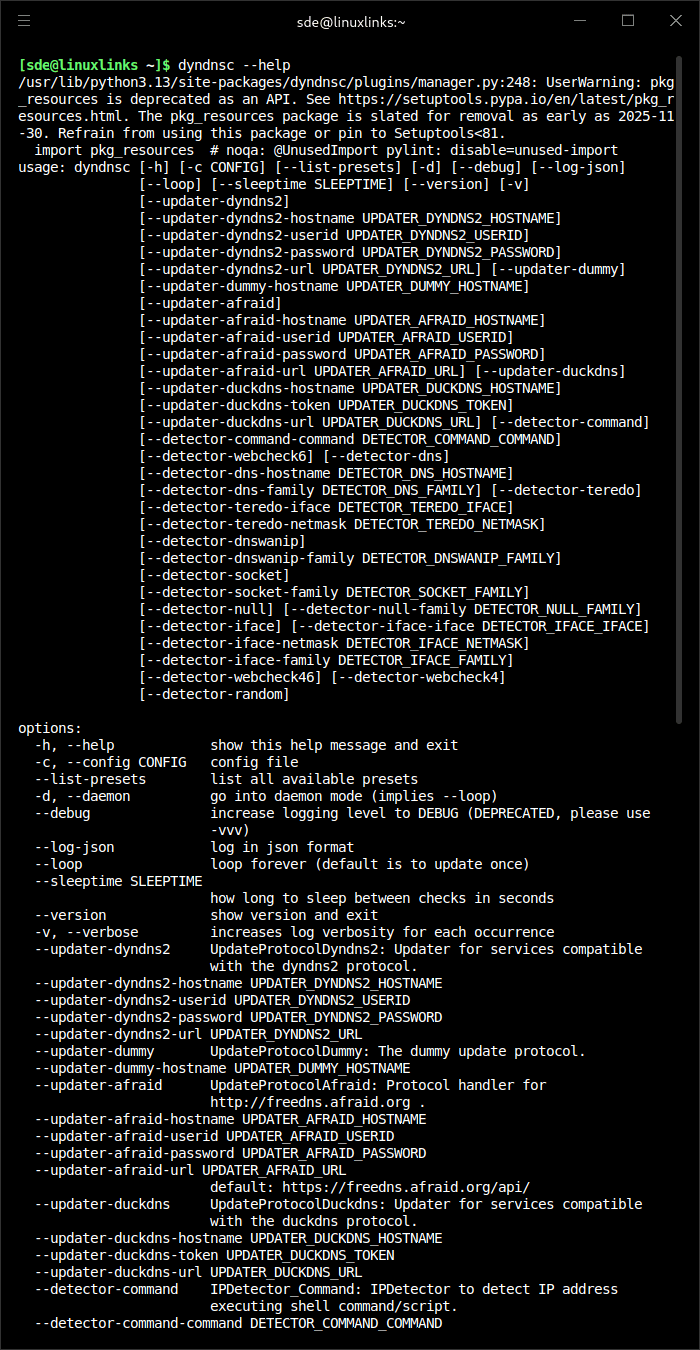 dyndnsc options