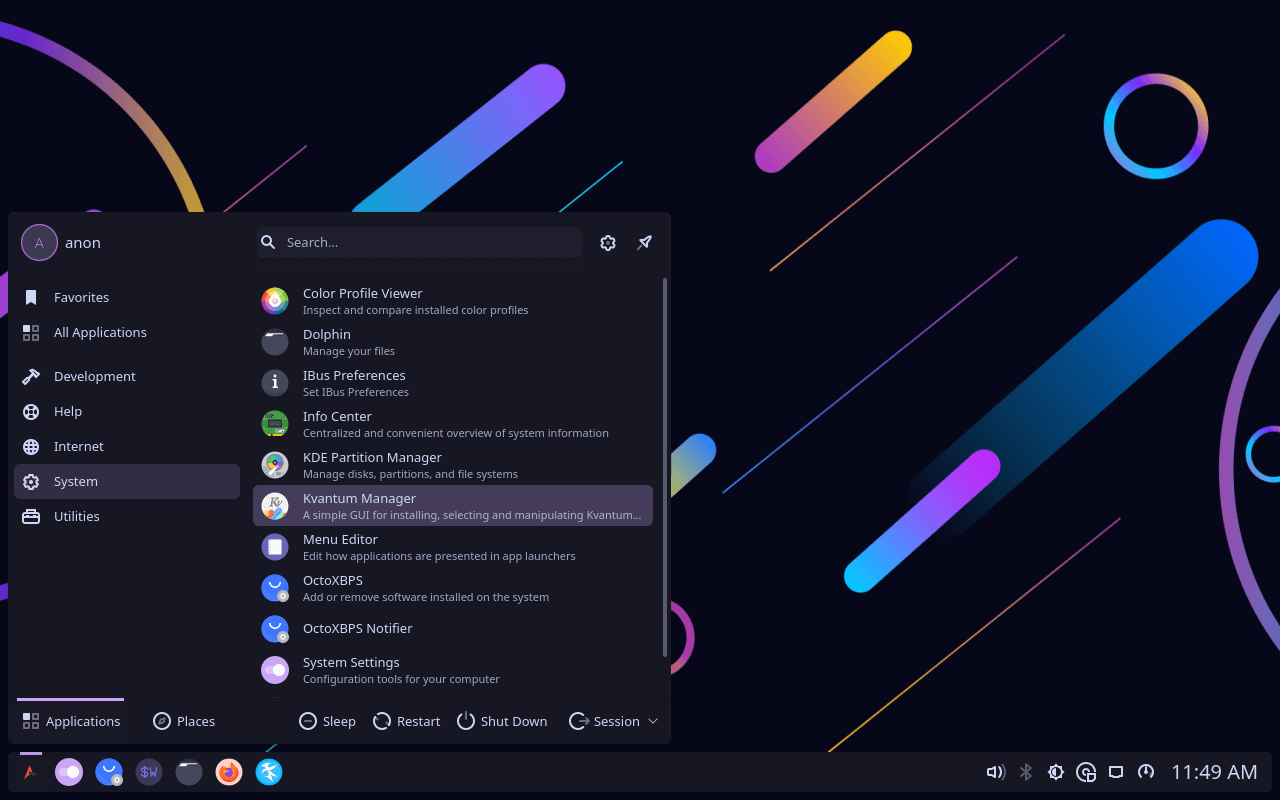 AgarimOS desktop