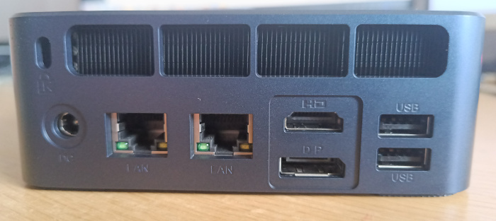 BOSGAME M4 Plus rear of the machine