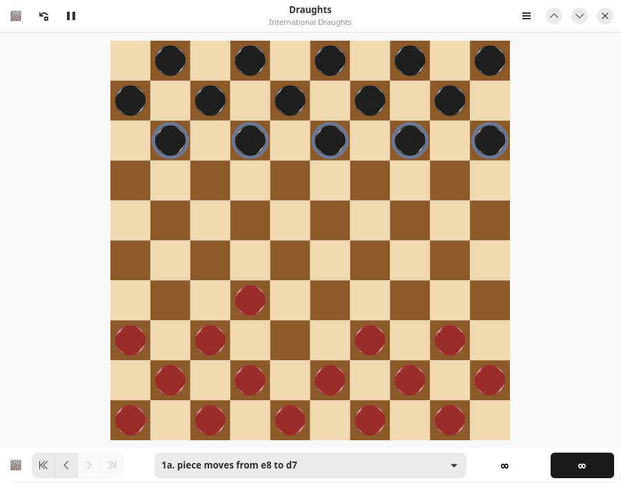 Draughts in action