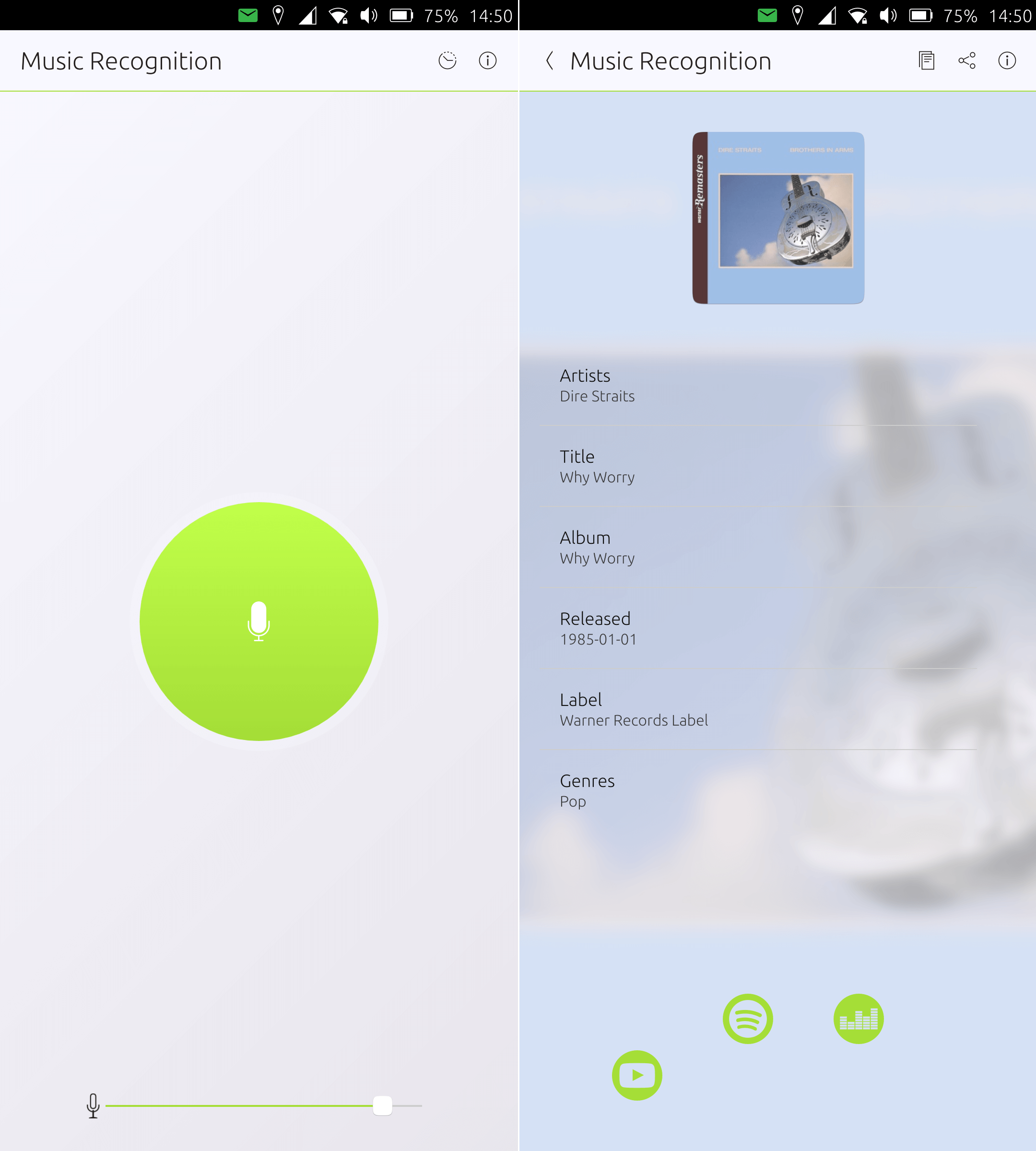 Music Recognition app