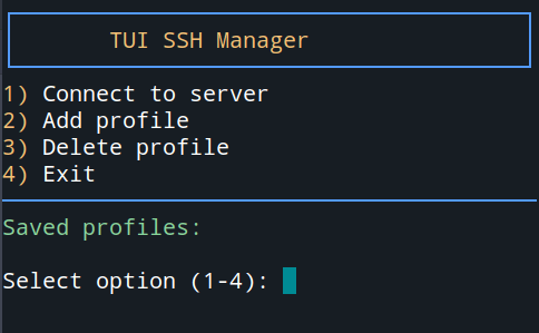 SSH Manager TUI
