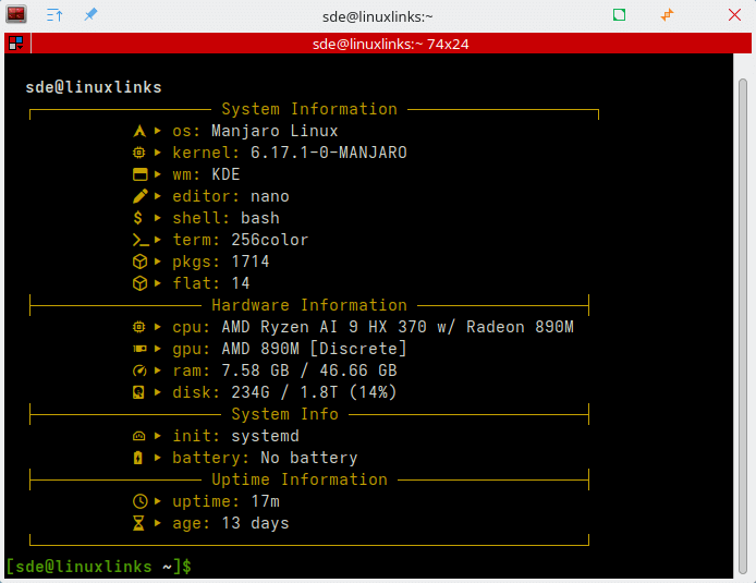 swiftfetch in action