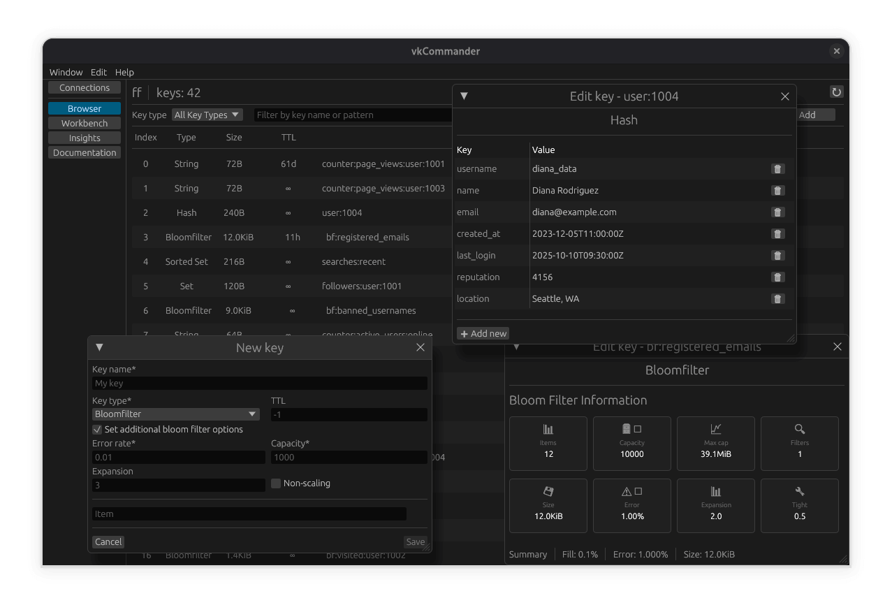 vkCommander in action