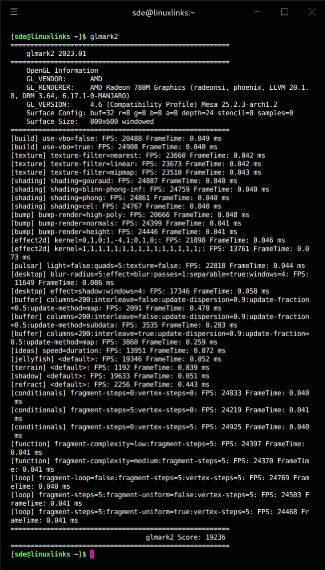 Minisforum UM890 Pro - glmark2 benchmark