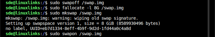 Increase the swap