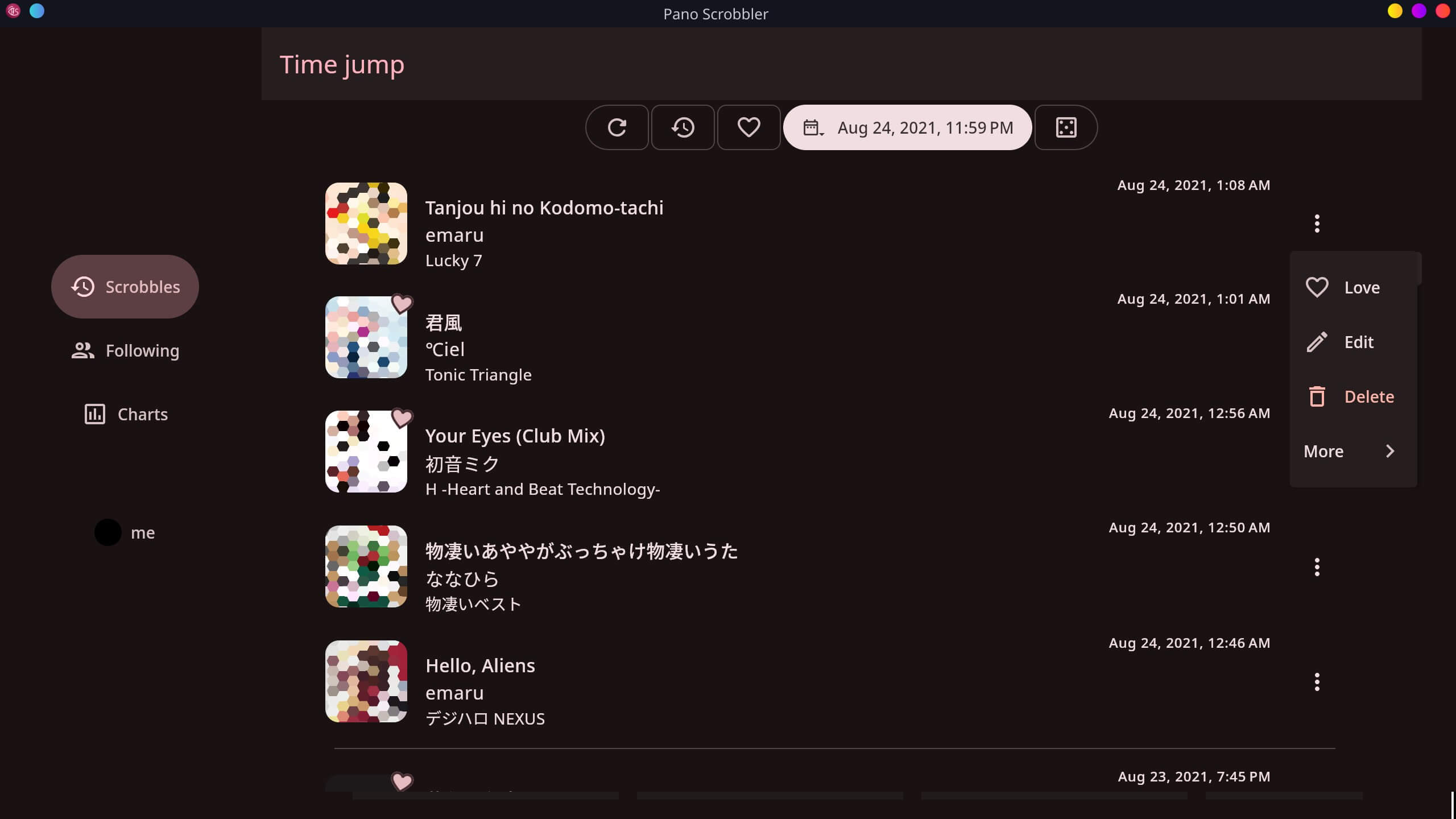 Pano Scrobbler in action