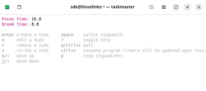 Taskmaster in action