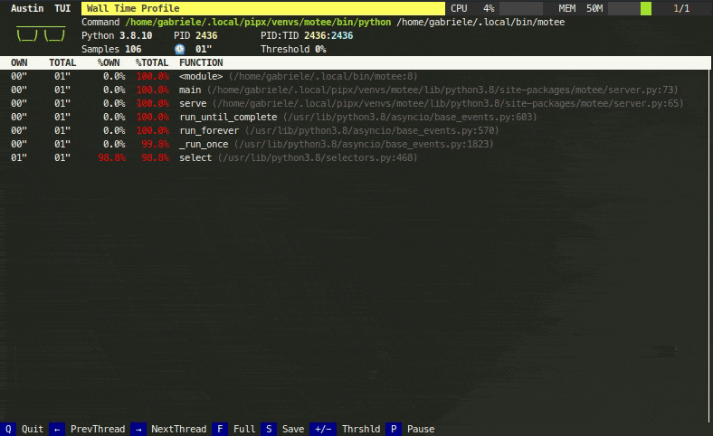 Austin TUI in action