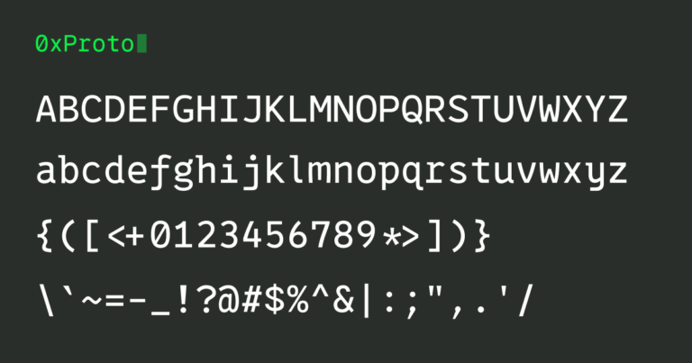 0xProto - programming font focused on source code legibility - LinuxLinks