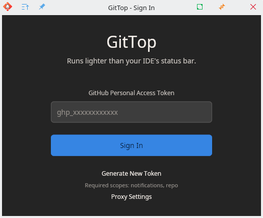 GitTop sign in