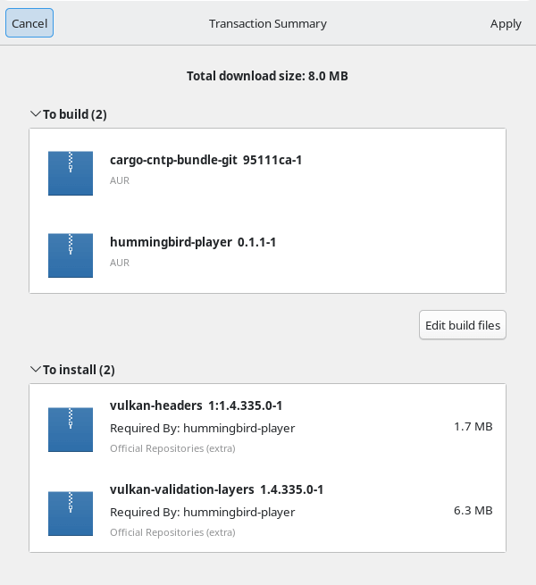 Installing Hummingbird