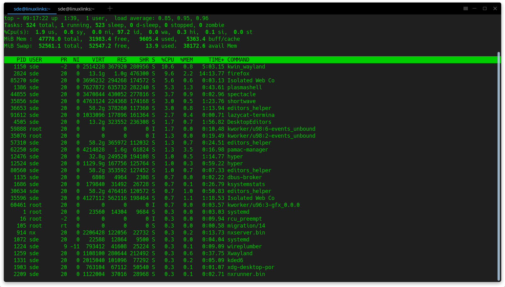 LazyCat Terminal in action