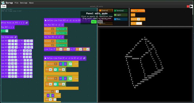 Scrap - block based programming language - LinuxLinks