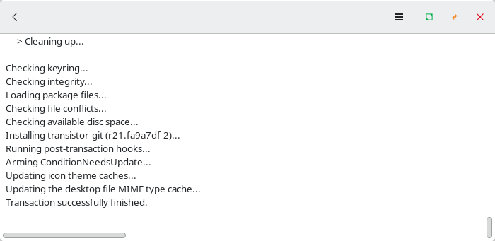 Installing Transistor