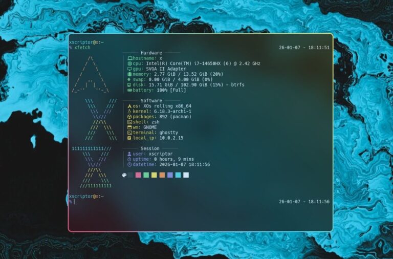 Xfetch - system information tool - LinuxLinks