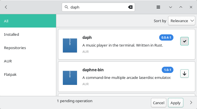 Installing daph