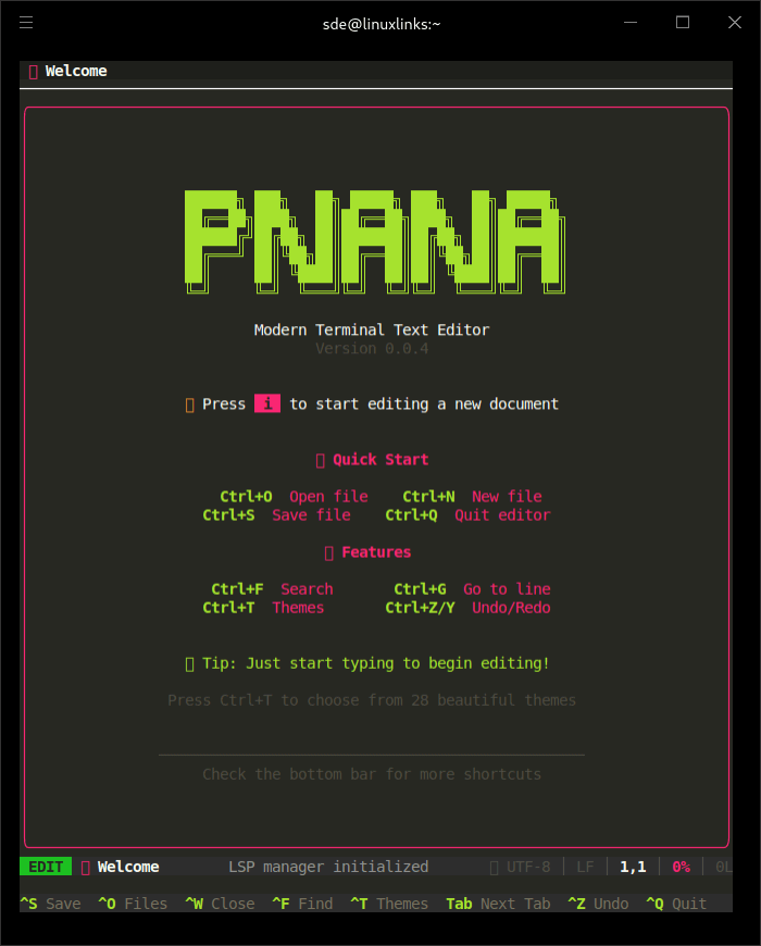 pnana starting up