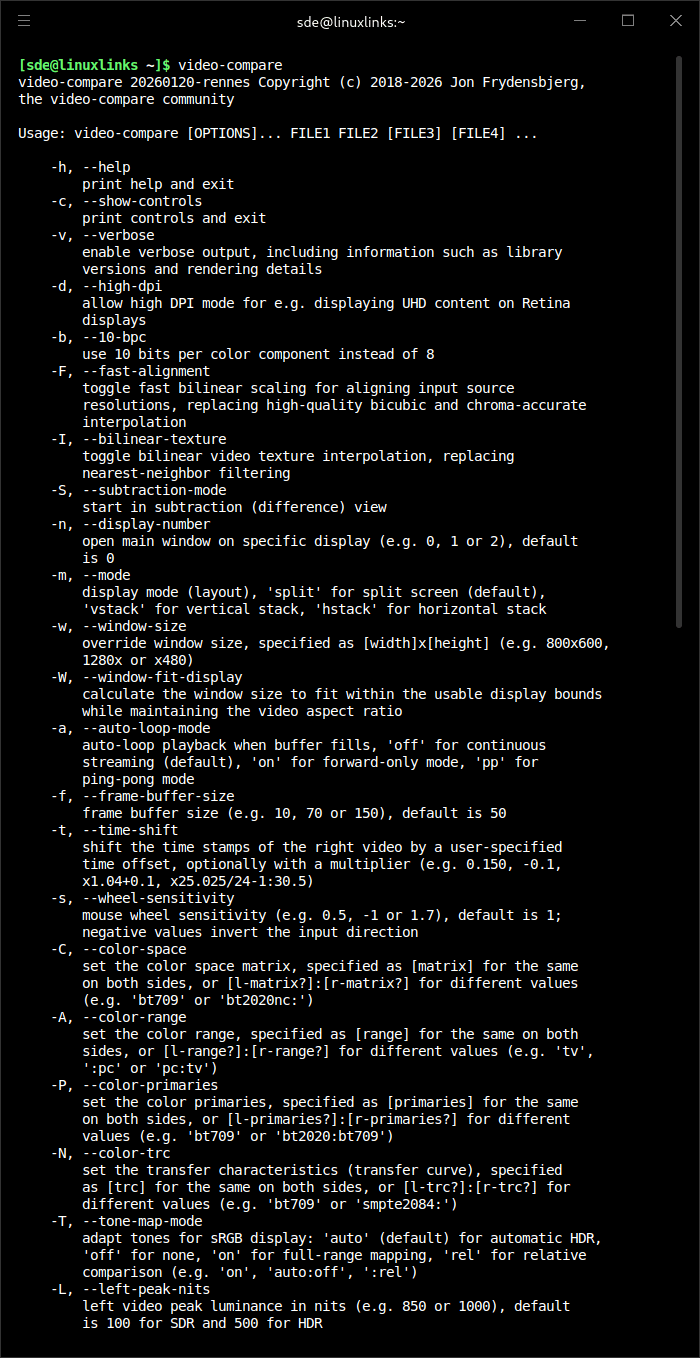 video-compare usage (extract)