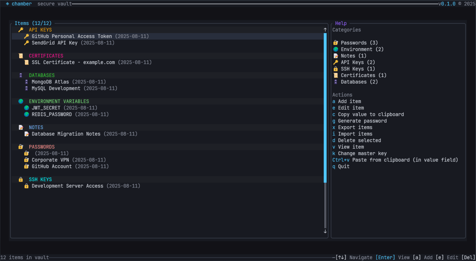 Linux Secrets Chamber - secrets manager - LinuxLinks