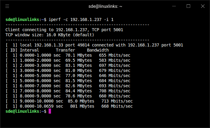 iperf performance