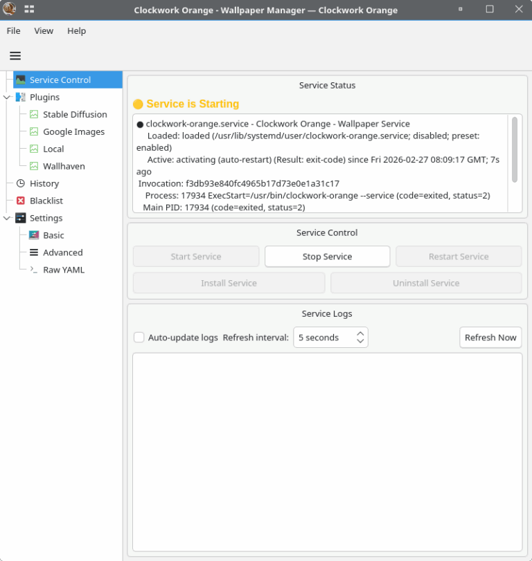 Clockwork Orange - cross-platform wallpaper manager - LinuxLinks