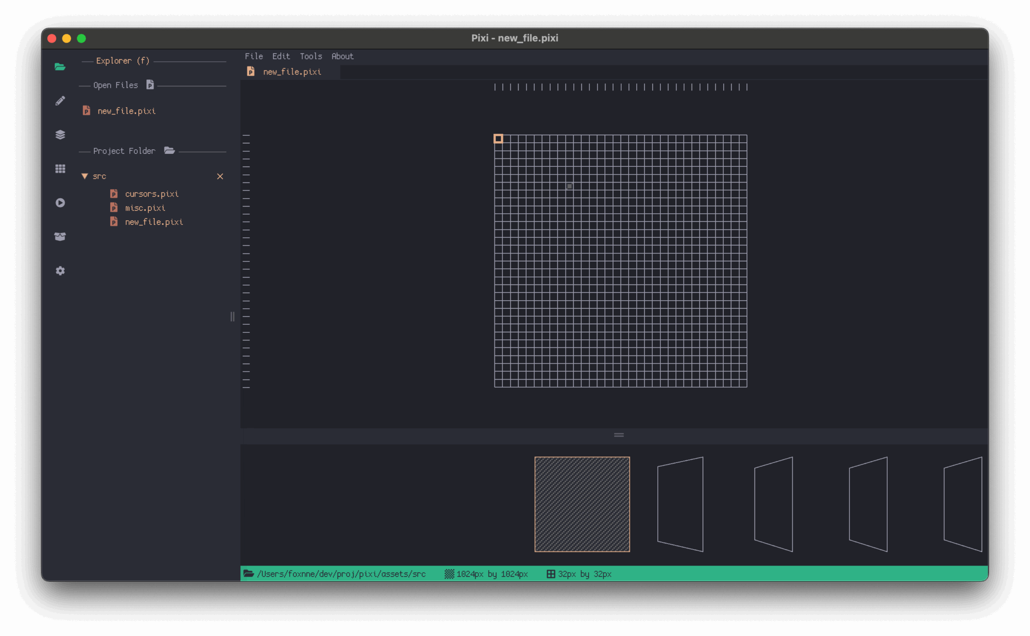 Pixi - pixel art editor and animation editor - LinuxLinks